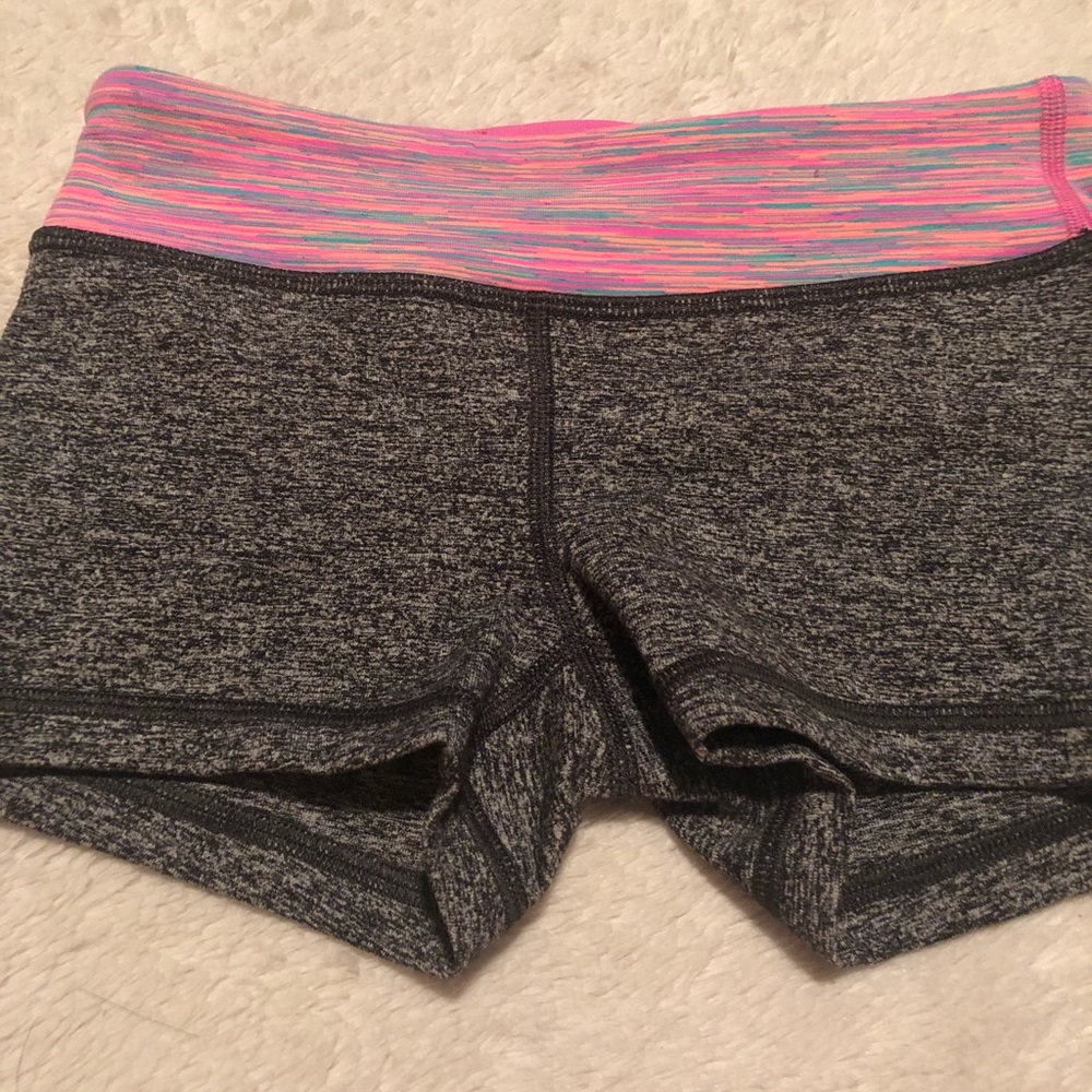 Grey and pink Ivivva athletic booty shorts